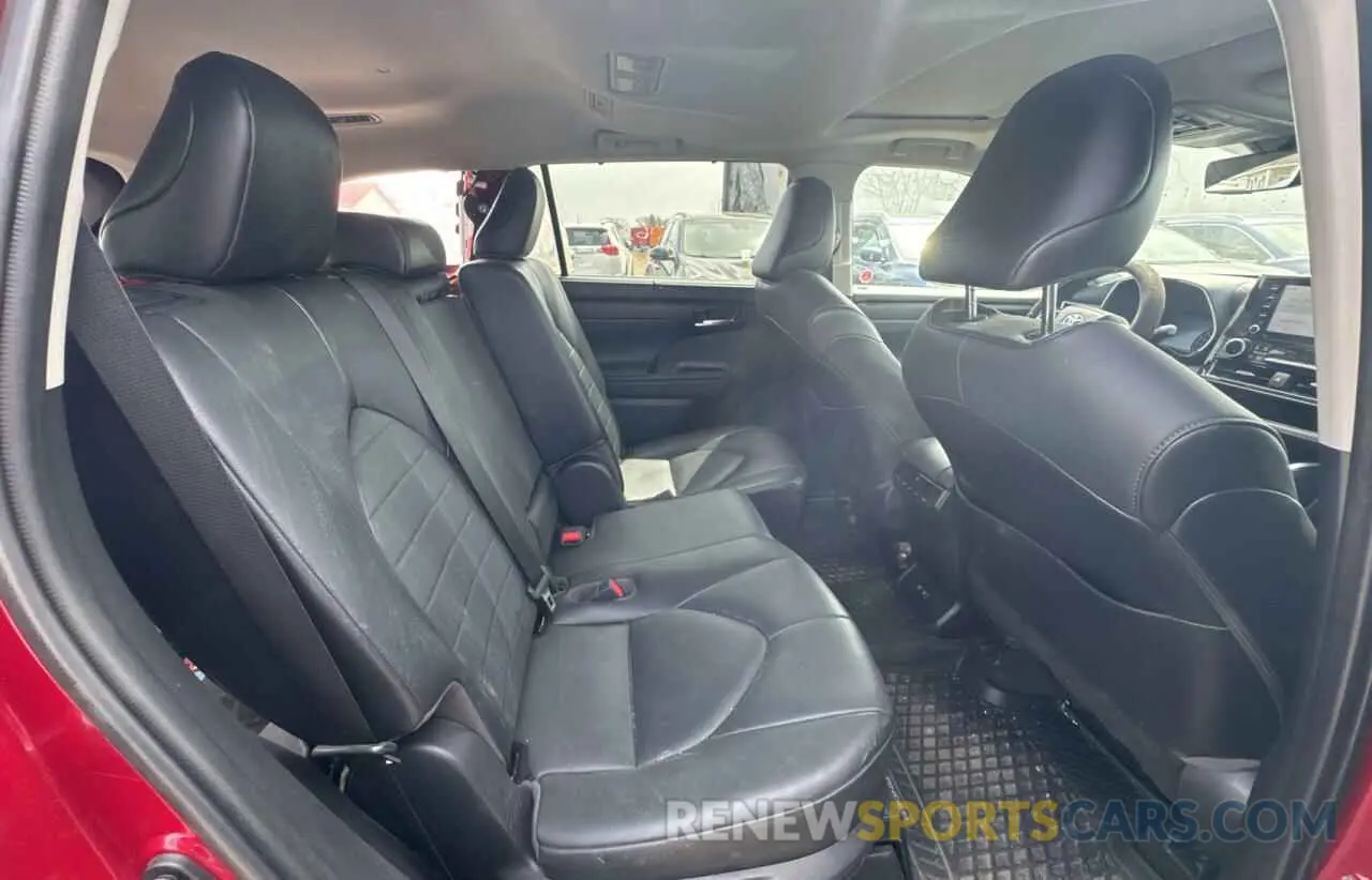 6 fotografías del automóvil dañado 5TDGZRBH2MS121112 TOYOTA HIGHLANDER 2021