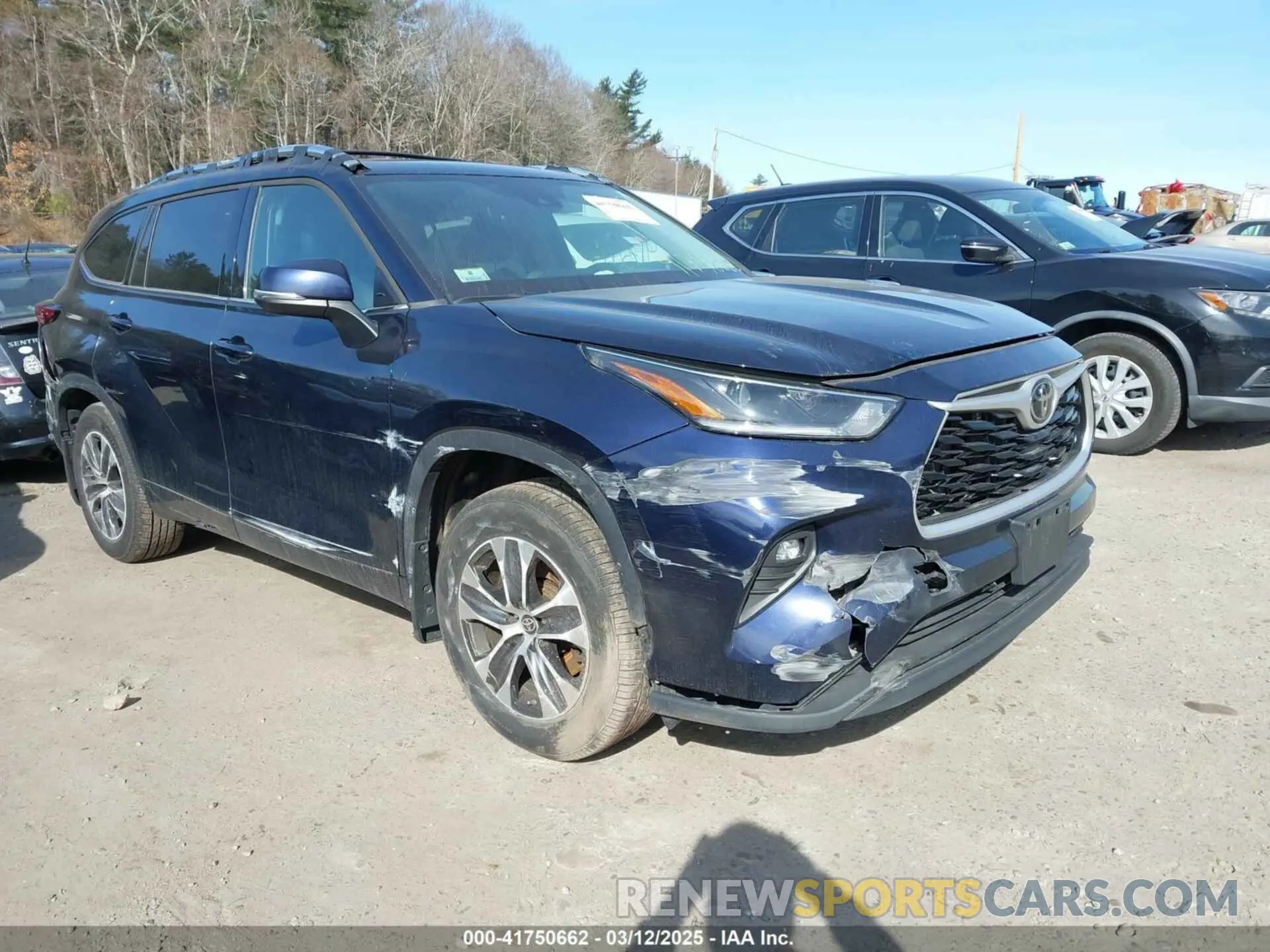 6 fotografías del automóvil dañado 5TDGZRBH2MS142347 TOYOTA HIGHLANDER 2021