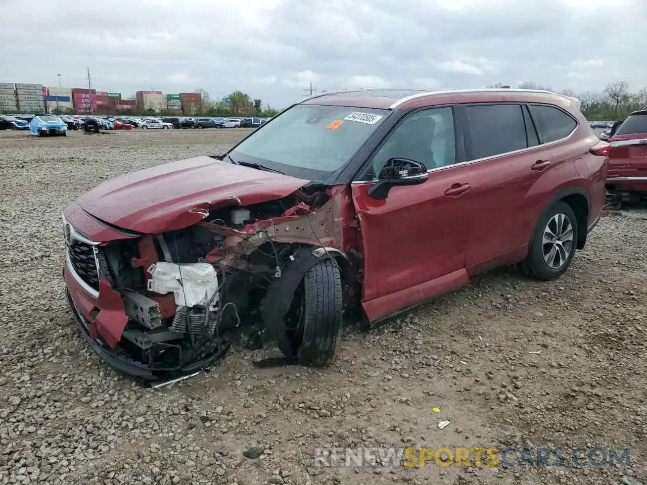 1 fotografías del automóvil dañado 5TDGZRBH2MS529173 TOYOTA HIGHLANDER 2021