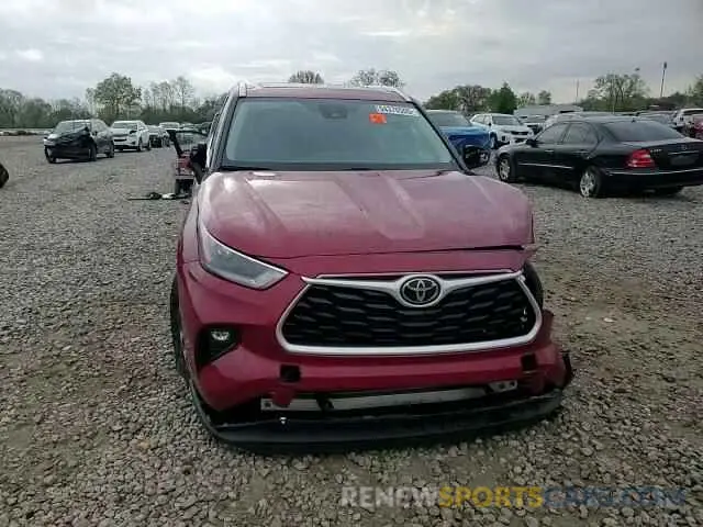 15 fotografías del automóvil dañado 5TDGZRBH2MS529173 TOYOTA HIGHLANDER 2021