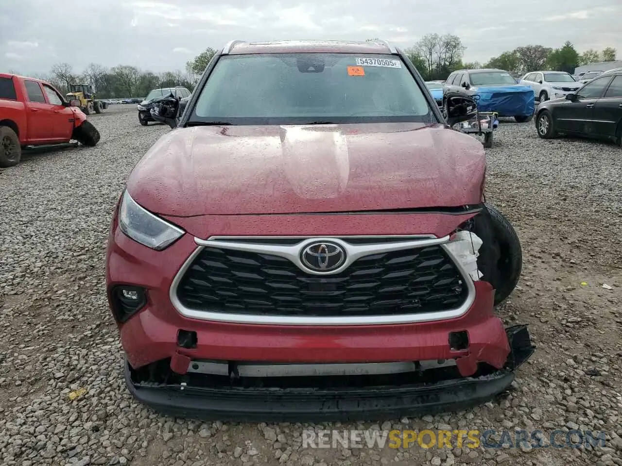 5 fotografías del automóvil dañado 5TDGZRBH2MS529173 TOYOTA HIGHLANDER 2021