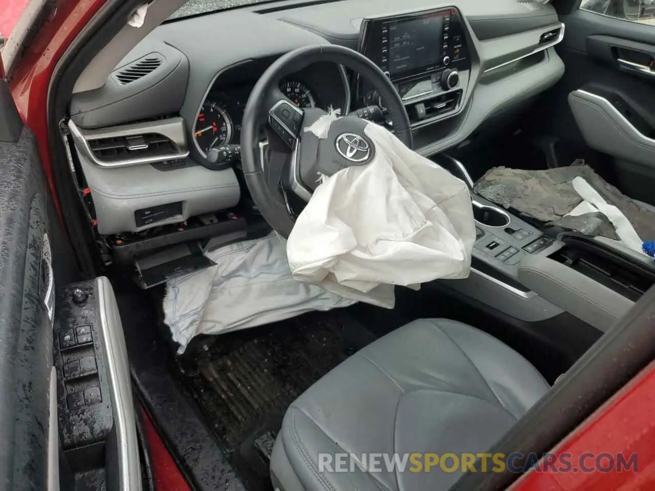 8 fotografías del automóvil dañado 5TDGZRBH2MS529173 TOYOTA HIGHLANDER 2021