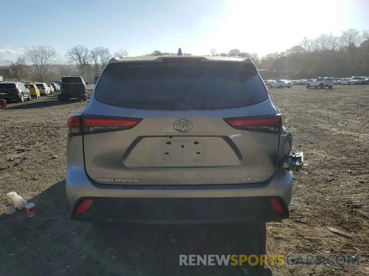 6 fotografías del automóvil dañado 5TDGZRBH3MS100673 TOYOTA HIGHLANDER 2021
