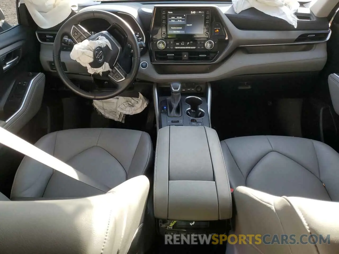 8 fotografías del automóvil dañado 5TDGZRBH3MS100673 TOYOTA HIGHLANDER 2021