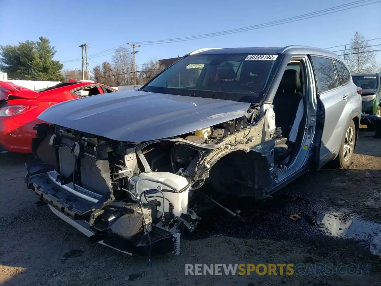 1 fotografías del automóvil dañado 5TDGZRBH3MS126254 TOYOTA HIGHLANDER 2021