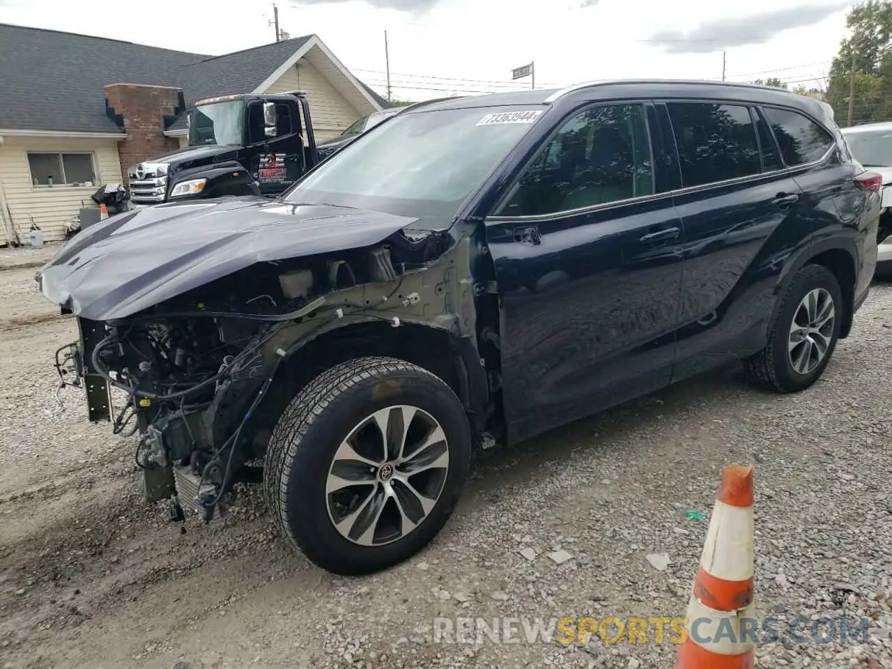 1 fotografías del automóvil dañado 5TDGZRBH3MS524242 TOYOTA HIGHLANDER 2021