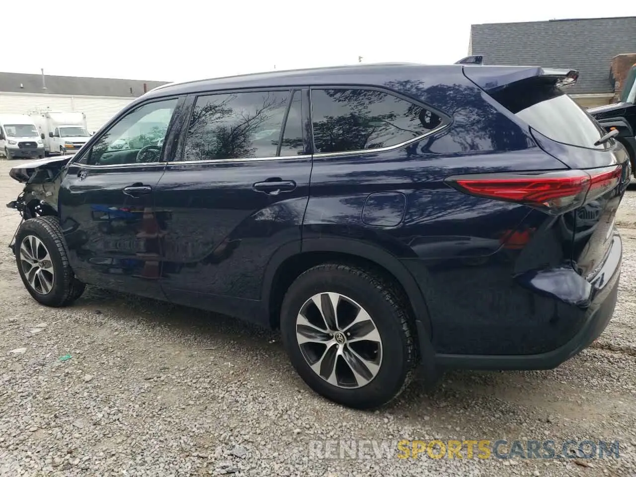 2 fotografías del automóvil dañado 5TDGZRBH3MS524242 TOYOTA HIGHLANDER 2021