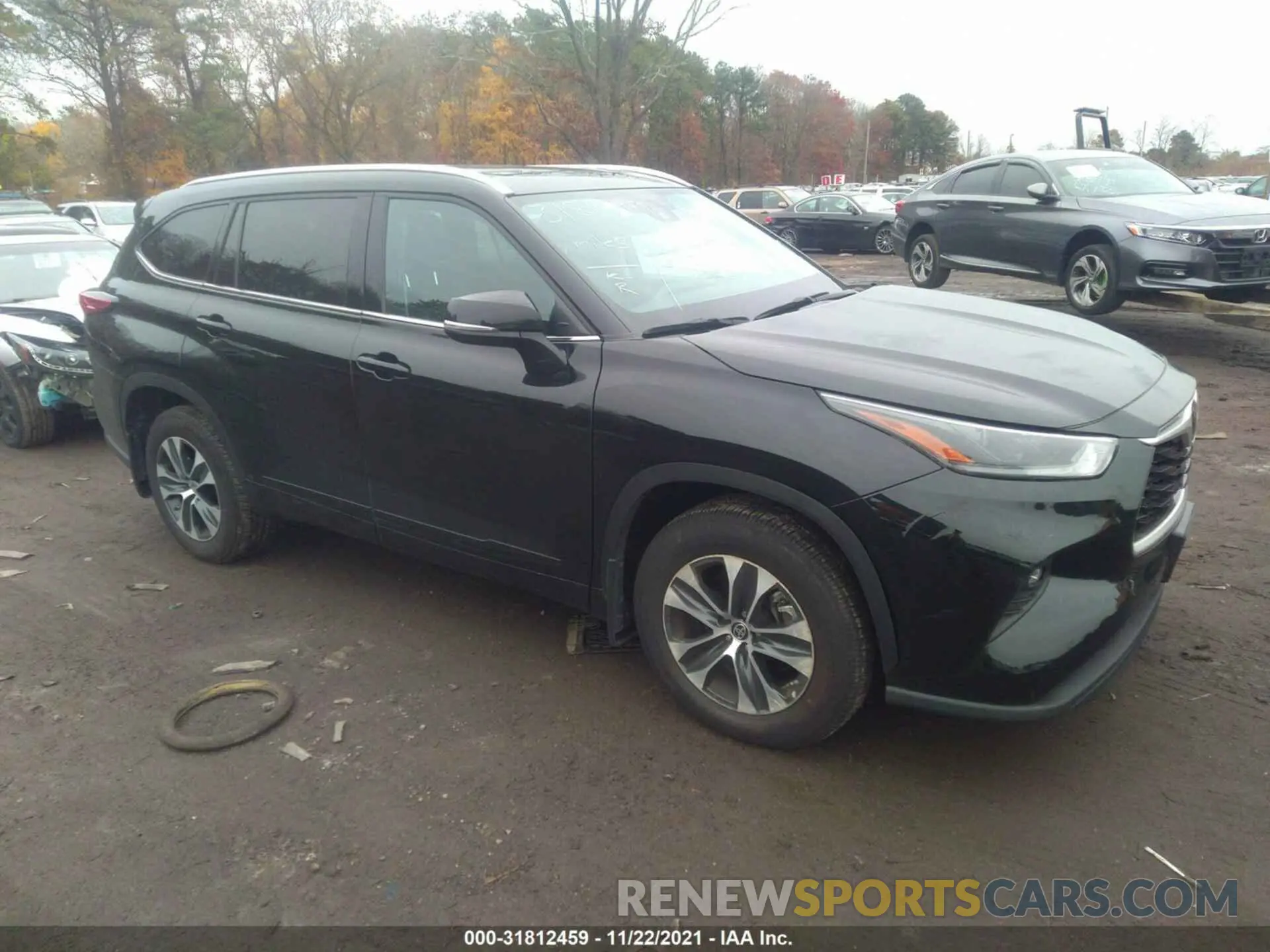 1 fotografías del automóvil dañado 5TDGZRBH3MS537024 TOYOTA HIGHLANDER 2021