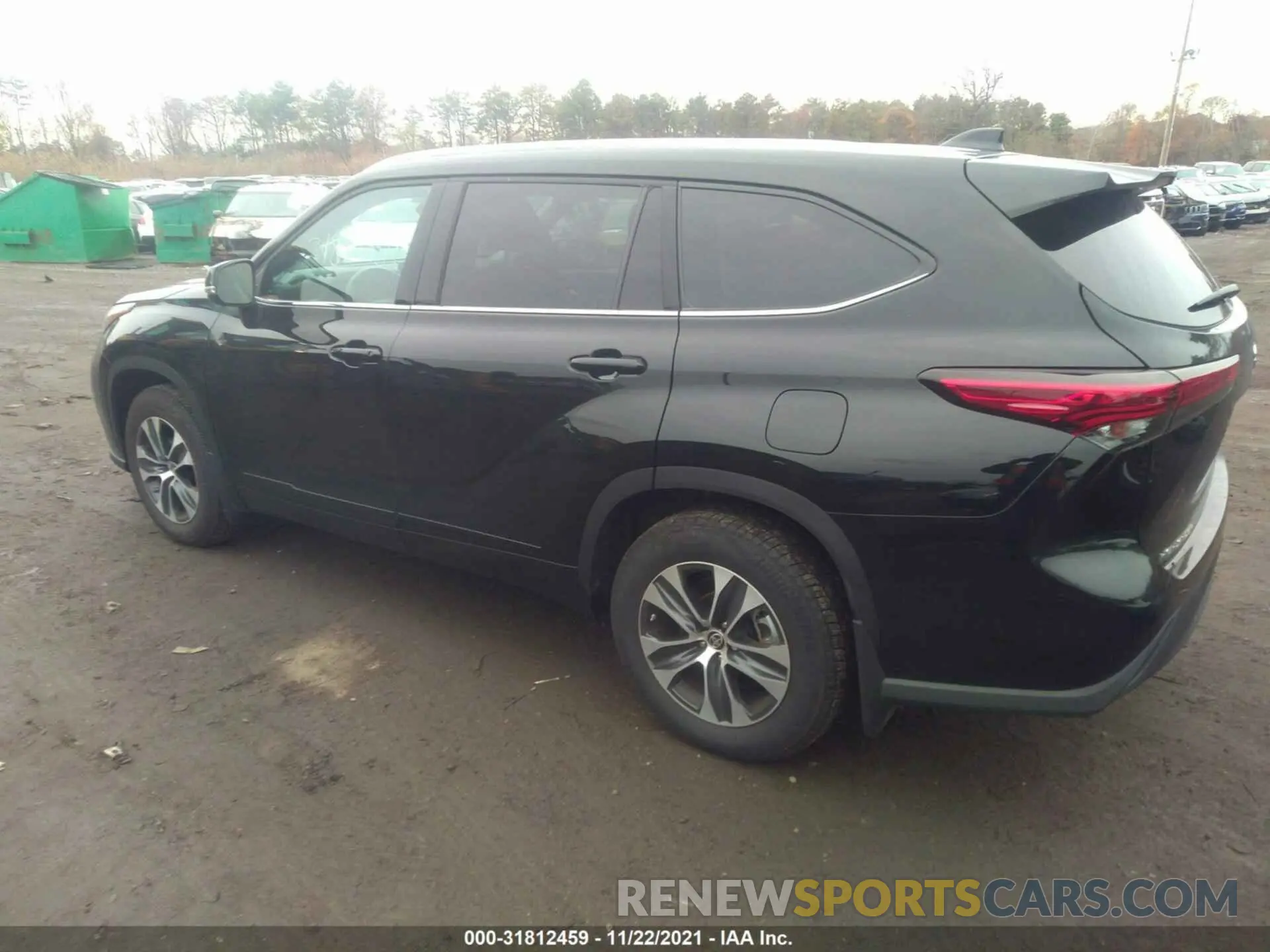 3 fotografías del automóvil dañado 5TDGZRBH3MS537024 TOYOTA HIGHLANDER 2021