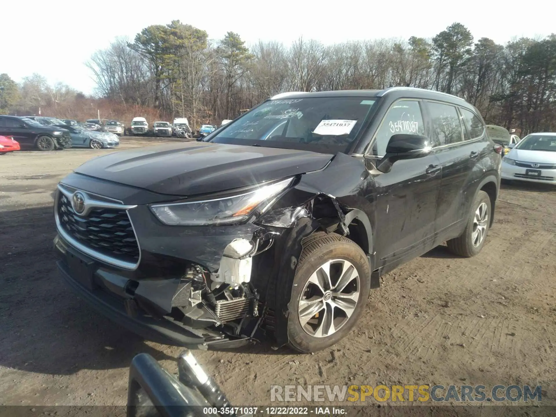 6 fotografías del automóvil dañado 5TDGZRBH5MS071192 TOYOTA HIGHLANDER 2021