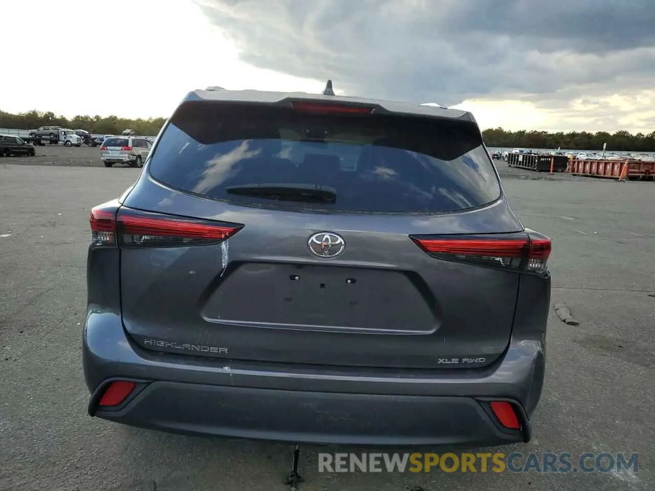 6 fotografías del automóvil dañado 5TDGZRBH5MS545433 TOYOTA HIGHLANDER 2021