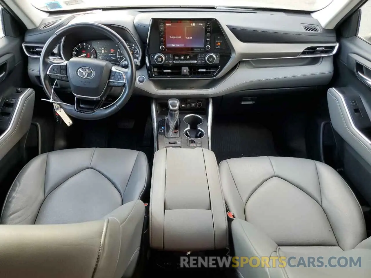 8 fotografías del automóvil dañado 5TDGZRBH5MS545433 TOYOTA HIGHLANDER 2021