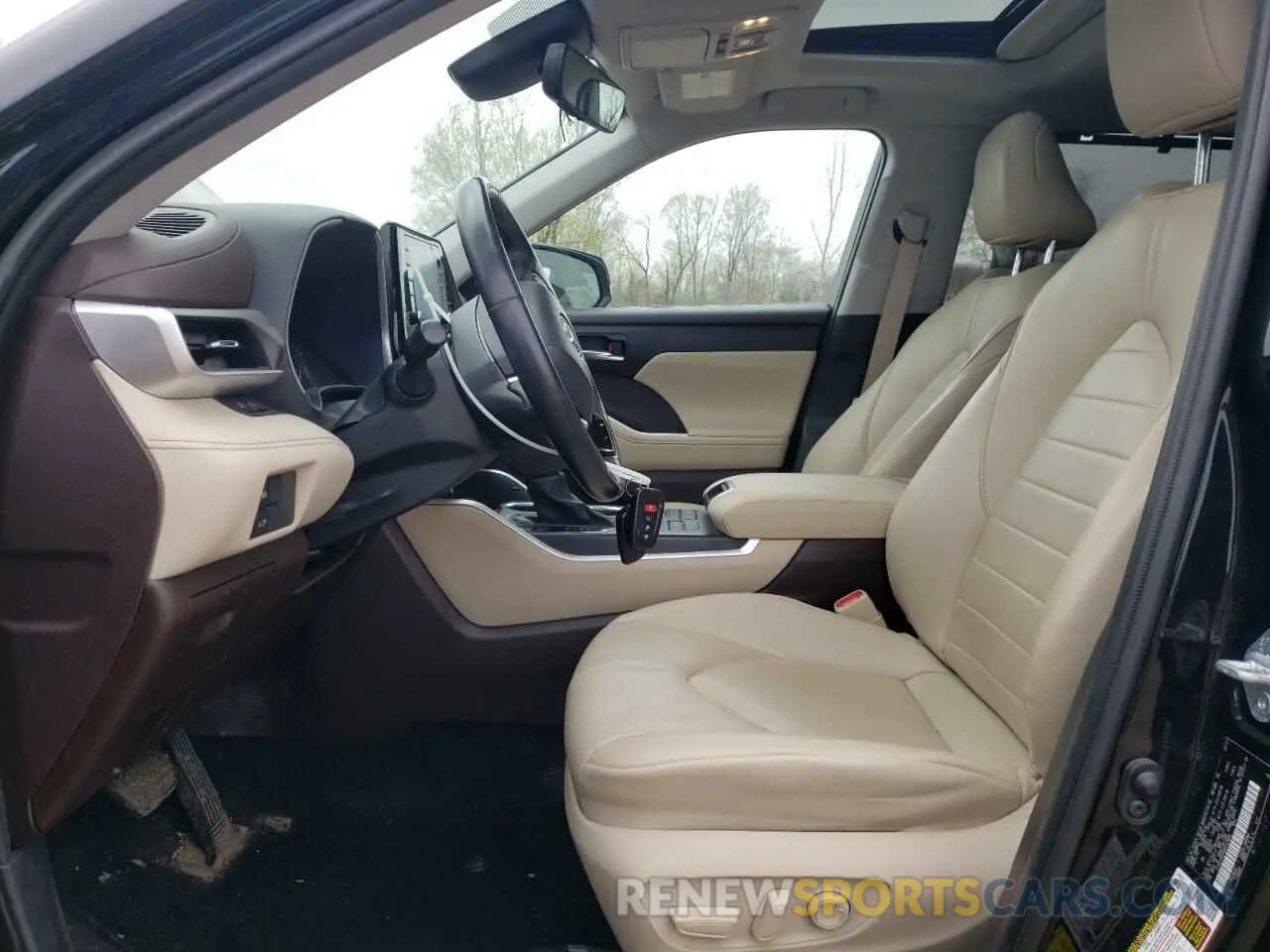 7 fotografías del automóvil dañado 5TDGZRBH5MS553600 TOYOTA HIGHLANDER 2021