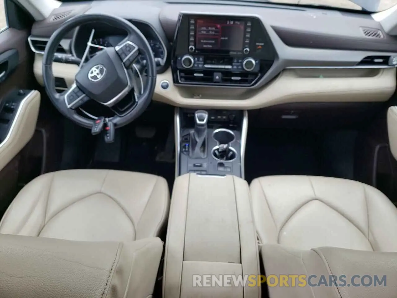 8 fotografías del automóvil dañado 5TDGZRBH5MS553600 TOYOTA HIGHLANDER 2021
