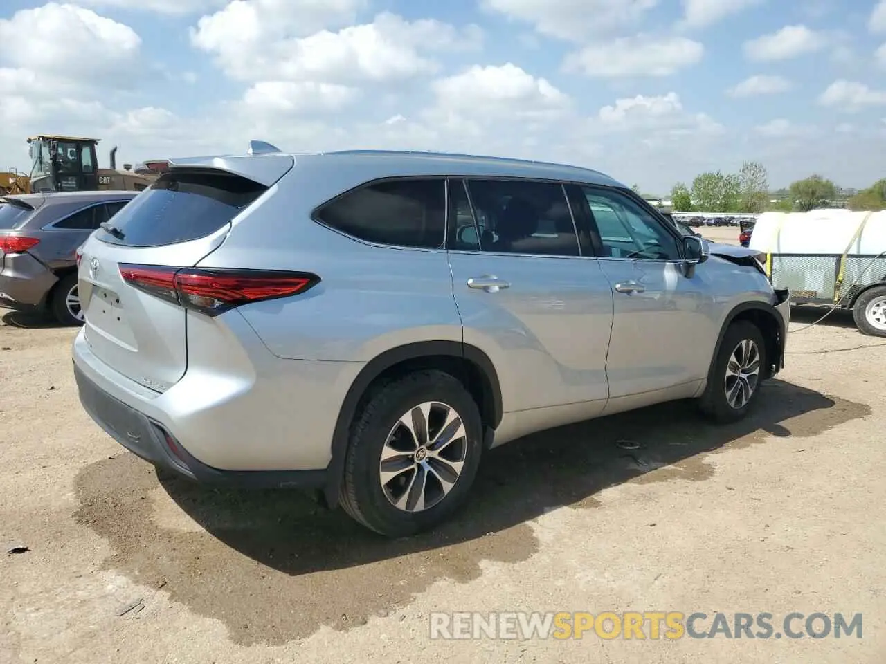 3 fotografías del automóvil dañado 5TDGZRBH6MS056815 TOYOTA HIGHLANDER 2021