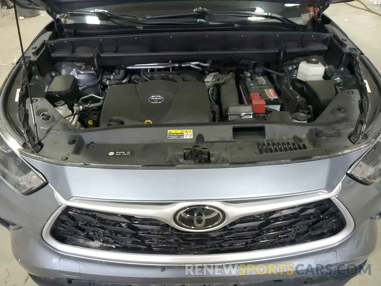 12 fotografías del automóvil dañado 5TDGZRBH6MS059326 TOYOTA HIGHLANDER 2021
