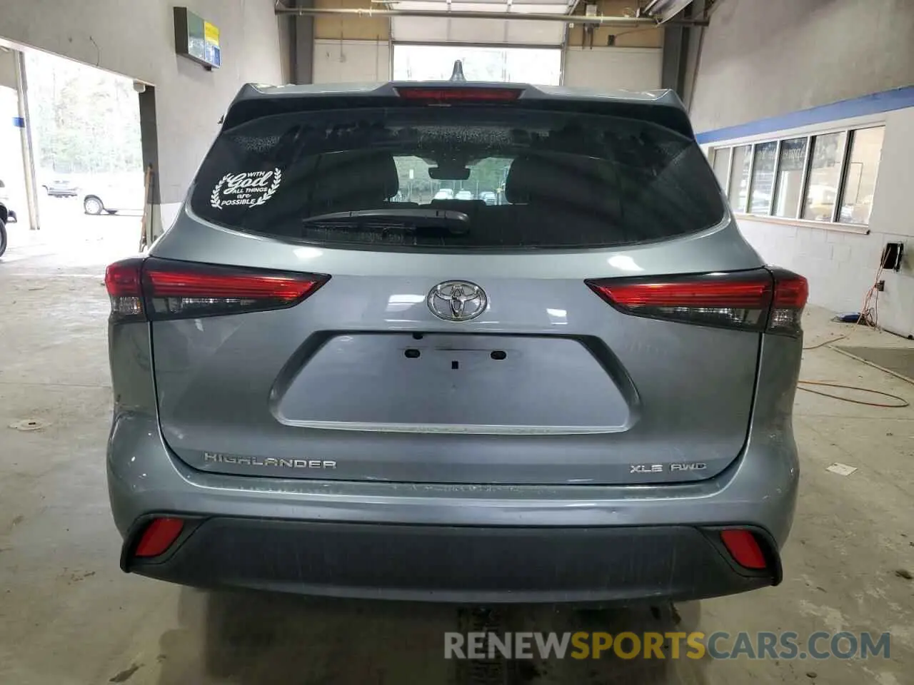 6 fotografías del automóvil dañado 5TDGZRBH6MS059326 TOYOTA HIGHLANDER 2021