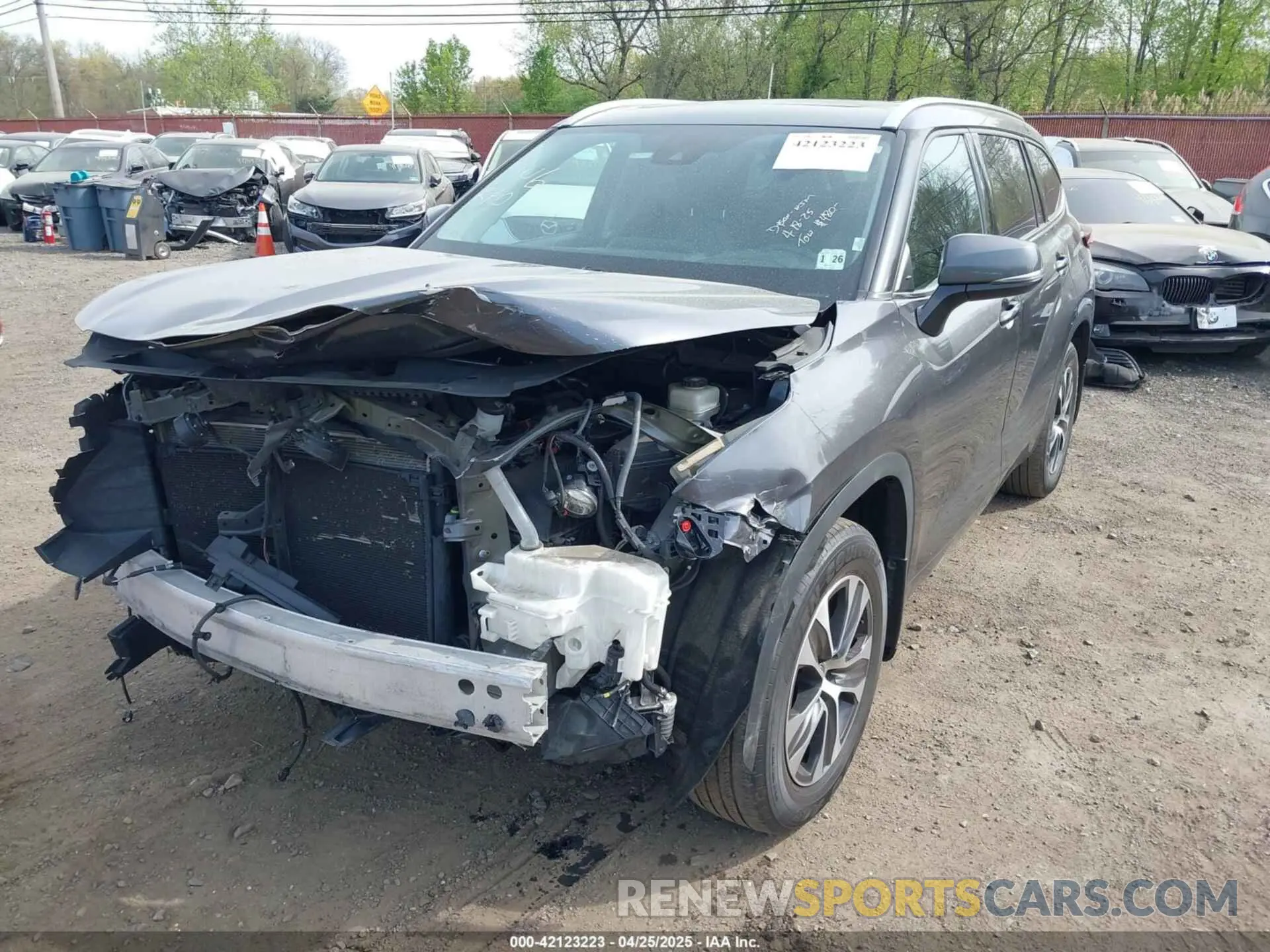 6 fotografías del automóvil dañado 5TDGZRBH6MS075994 TOYOTA HIGHLANDER 2021