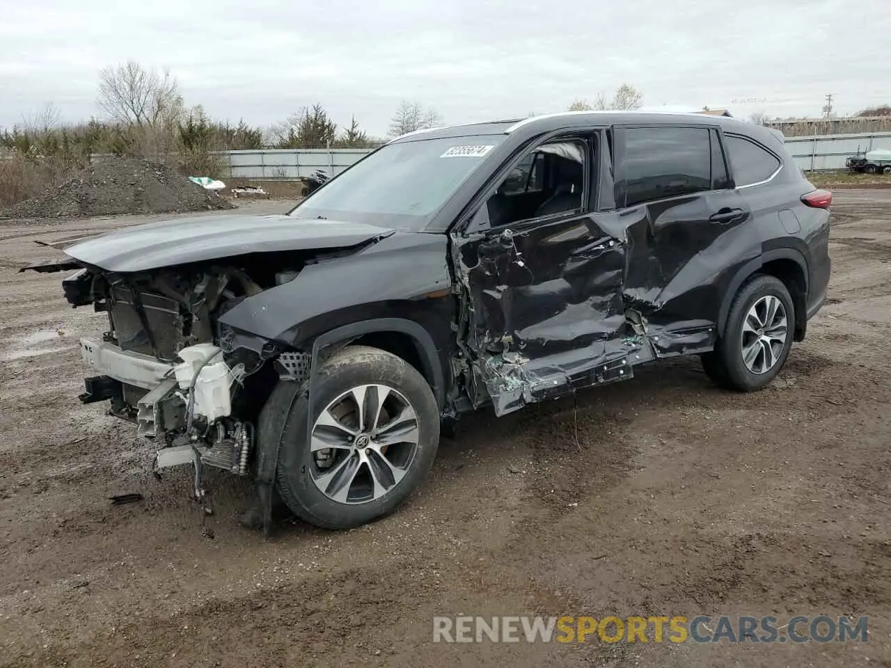 1 fotografías del automóvil dañado 5TDGZRBH6MS127933 TOYOTA HIGHLANDER 2021