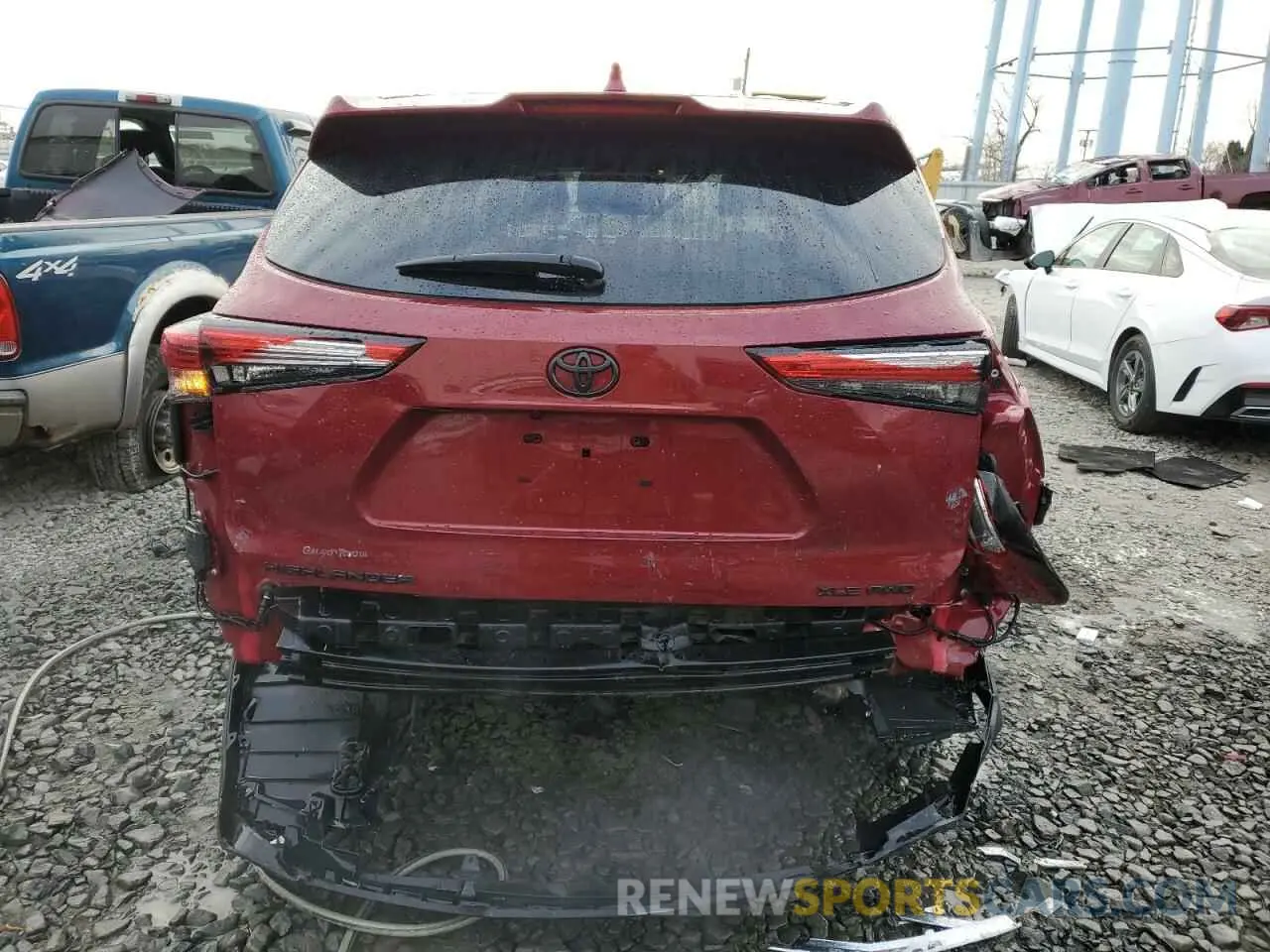 6 fotografías del automóvil dañado 5TDGZRBH6MS528835 TOYOTA HIGHLANDER 2021