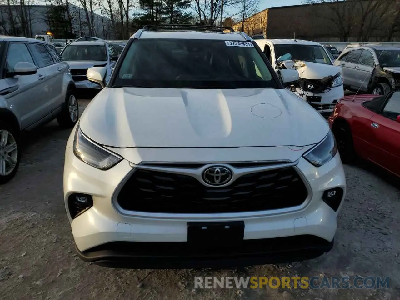 5 fotografías del automóvil dañado 5TDGZRBH7MS063482 TOYOTA HIGHLANDER 2021