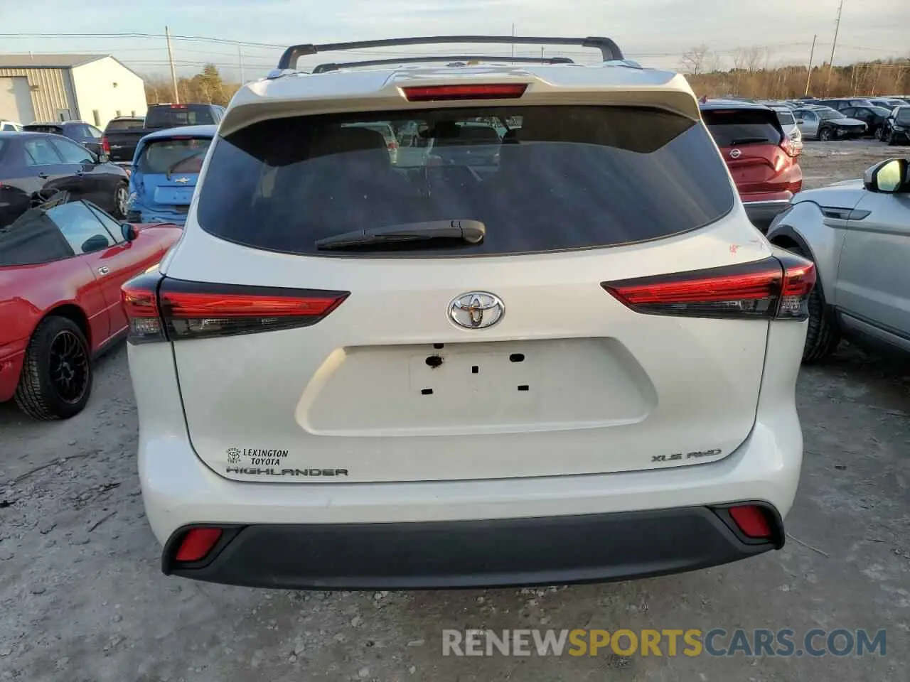 6 fotografías del automóvil dañado 5TDGZRBH7MS063482 TOYOTA HIGHLANDER 2021