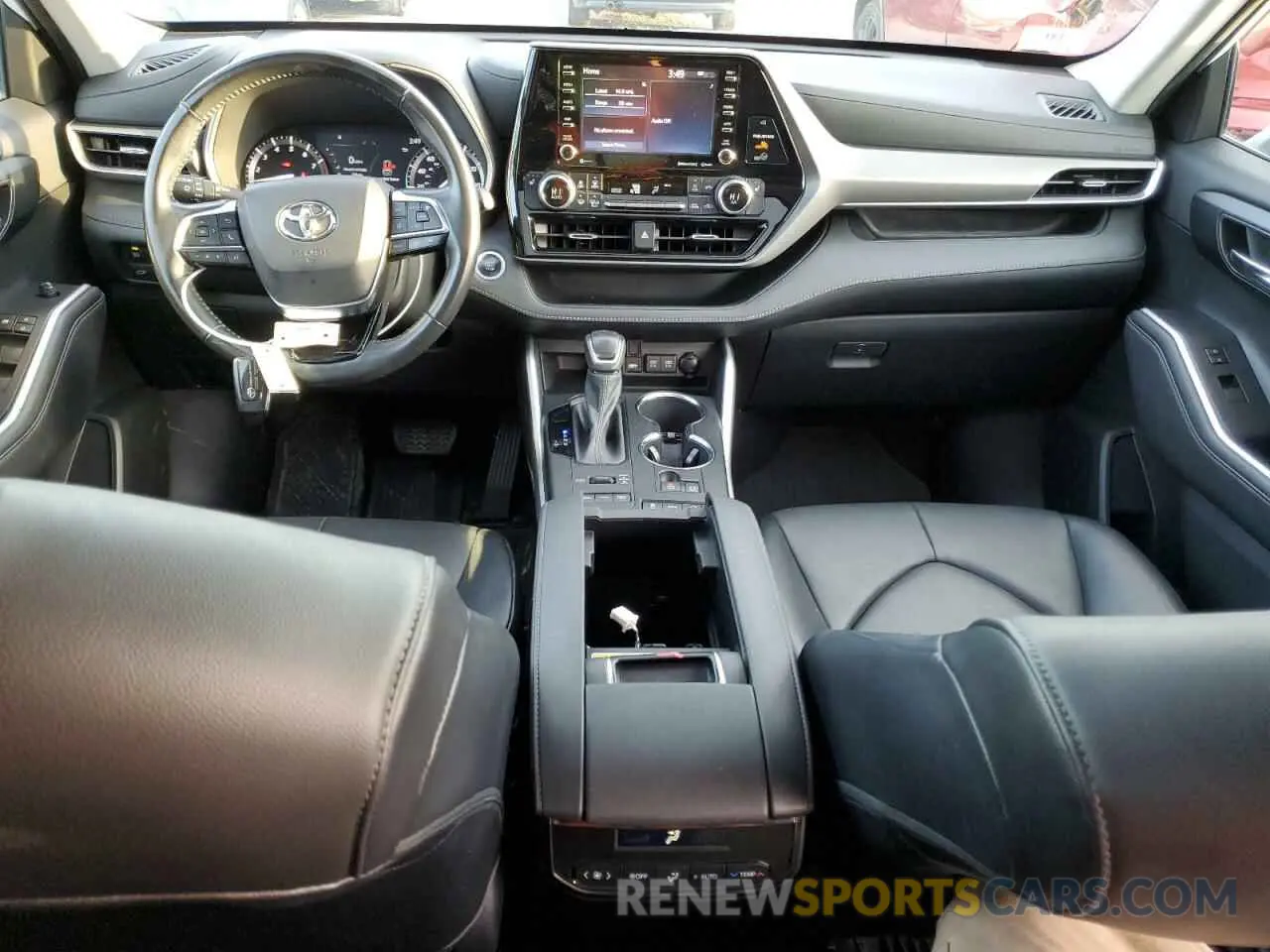 8 fotografías del automóvil dañado 5TDGZRBH7MS063482 TOYOTA HIGHLANDER 2021