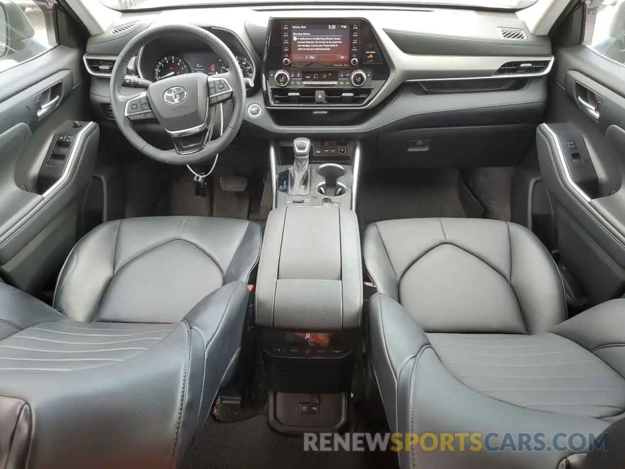 8 fotografías del automóvil dañado 5TDGZRBH7MS124989 TOYOTA HIGHLANDER 2021