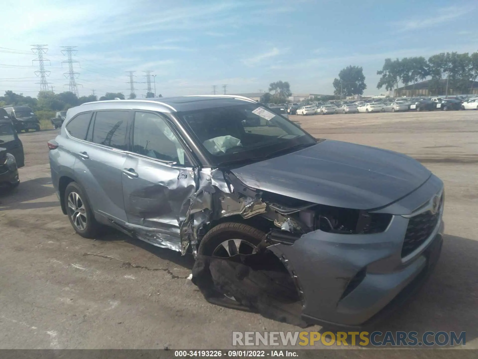 1 fotografías del automóvil dañado 5TDGZRBH7MS155935 TOYOTA HIGHLANDER 2021