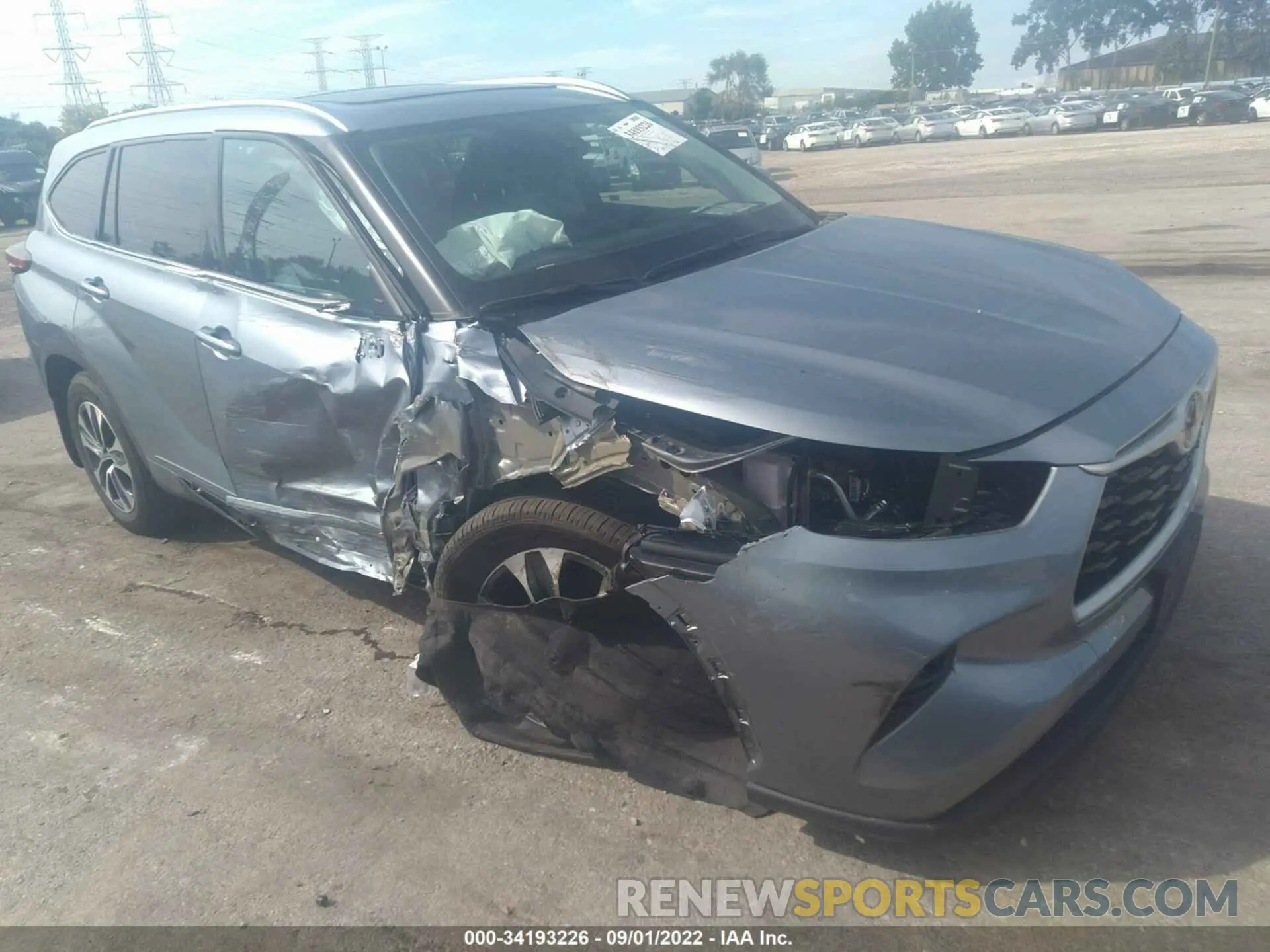 6 fotografías del automóvil dañado 5TDGZRBH7MS155935 TOYOTA HIGHLANDER 2021