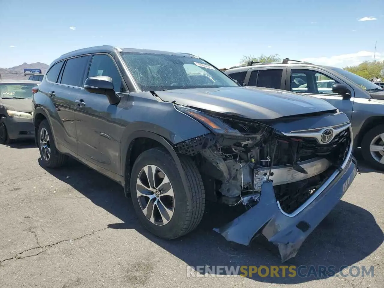 4 fotografías del automóvil dañado 5TDGZRBH7MS526480 TOYOTA HIGHLANDER 2021