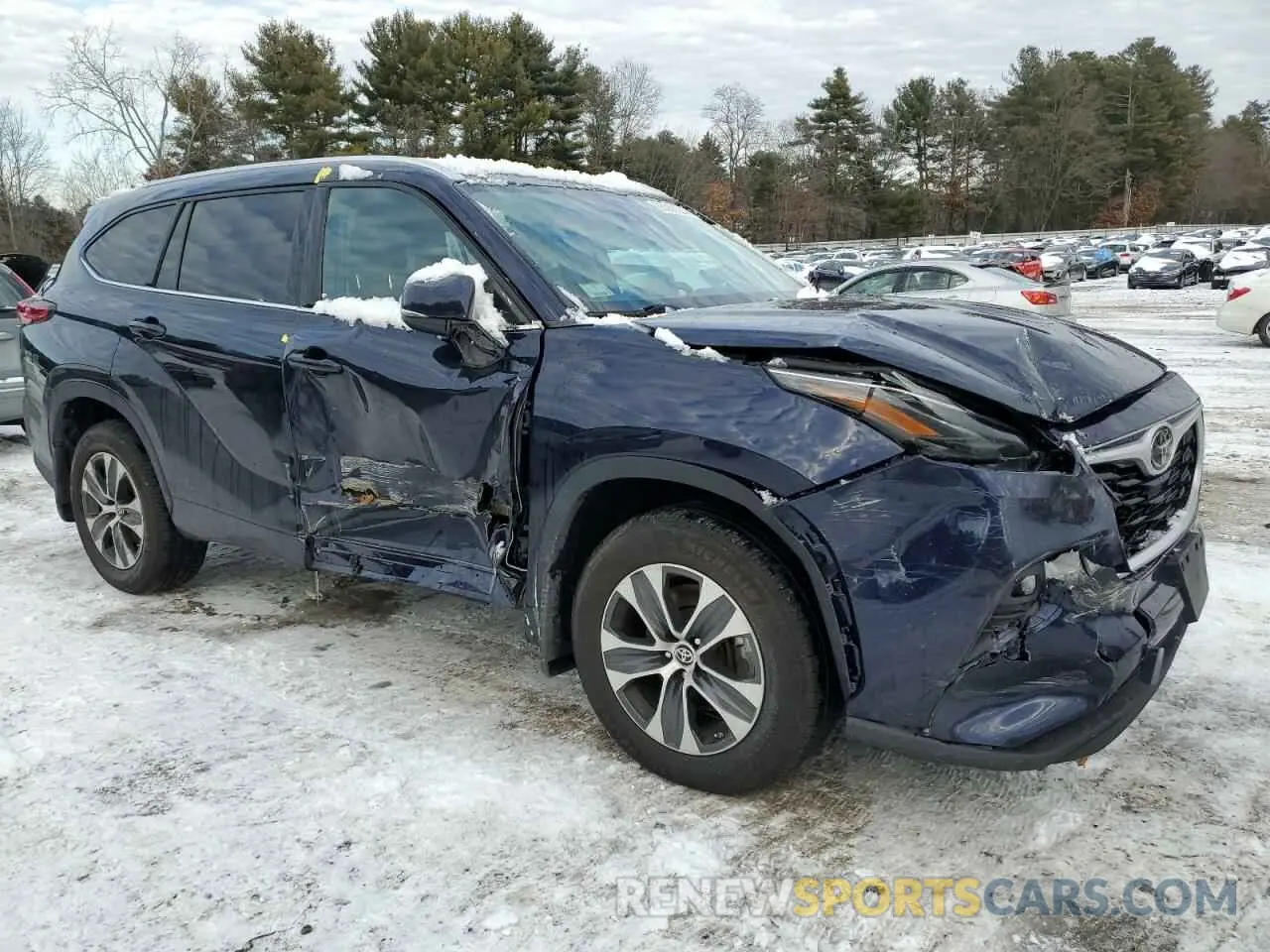 4 fotografías del automóvil dañado 5TDGZRBH7MS529976 TOYOTA HIGHLANDER 2021