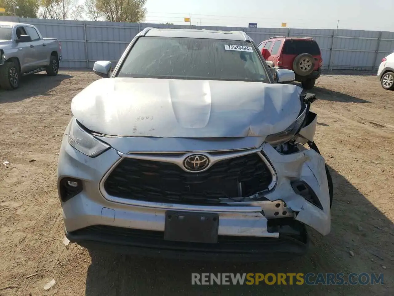 5 fotografías del automóvil dañado 5TDGZRBH8MS114424 TOYOTA HIGHLANDER 2021