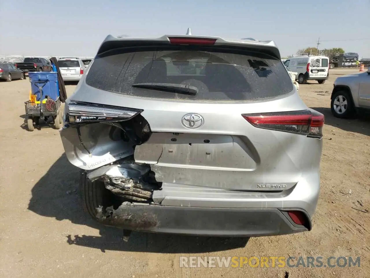 6 fotografías del automóvil dañado 5TDGZRBH8MS114424 TOYOTA HIGHLANDER 2021