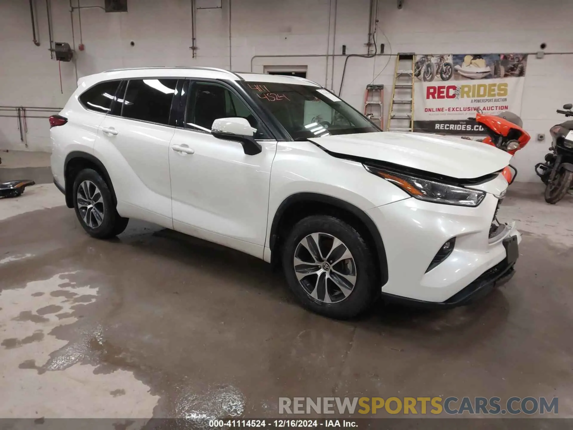 1 fotografías del automóvil dañado 5TDGZRBH8MS135791 TOYOTA HIGHLANDER 2021