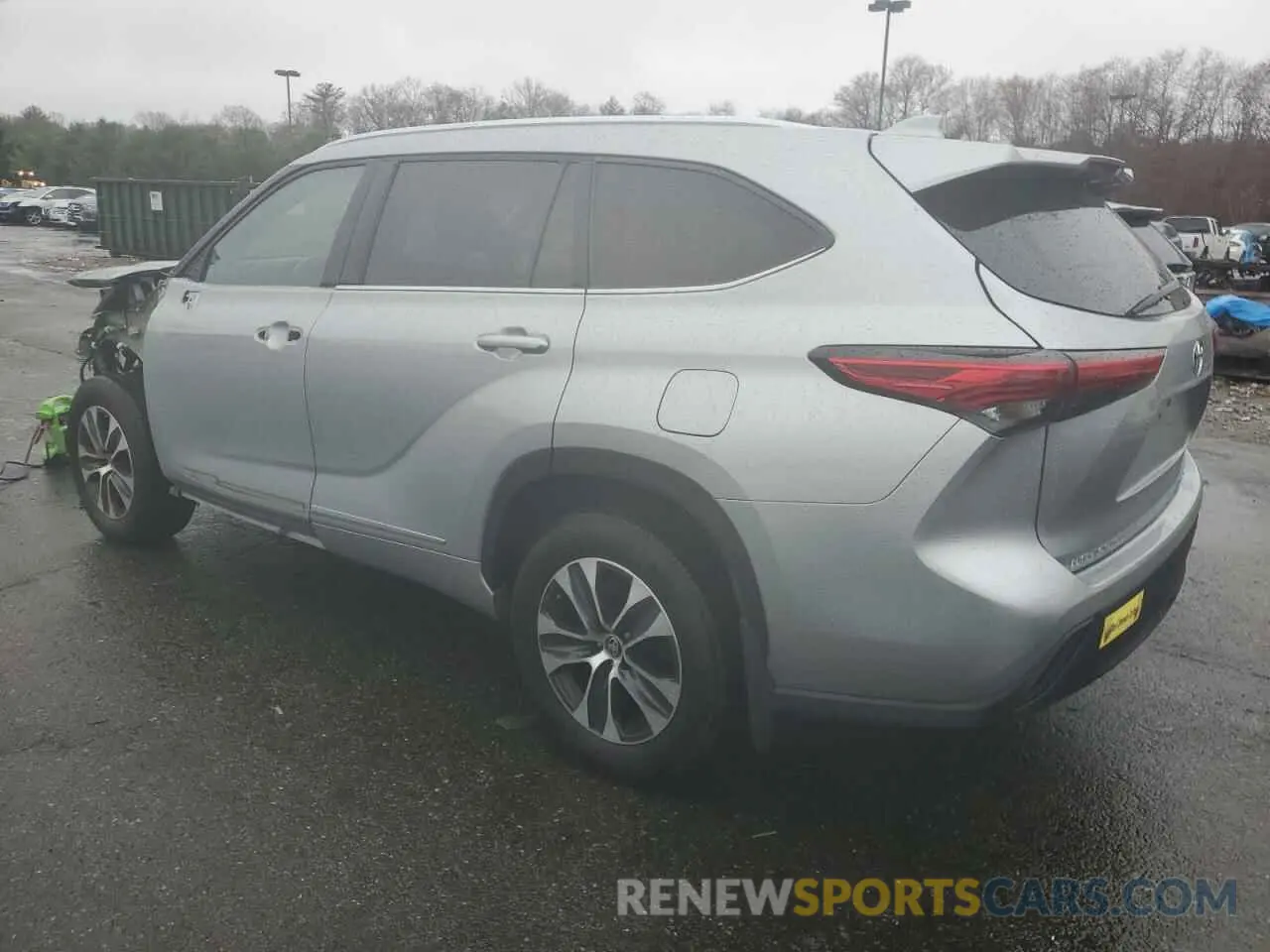 2 fotografías del automóvil dañado 5TDGZRBH8MS548035 TOYOTA HIGHLANDER 2021