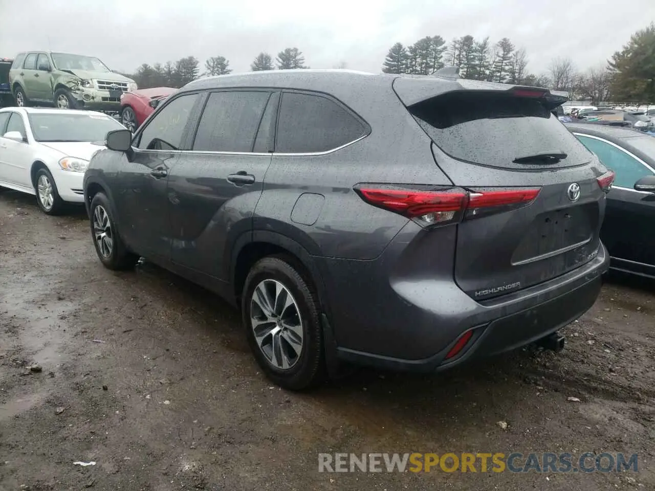 3 fotografías del automóvil dañado 5TDGZRBH9MS154804 TOYOTA HIGHLANDER 2021