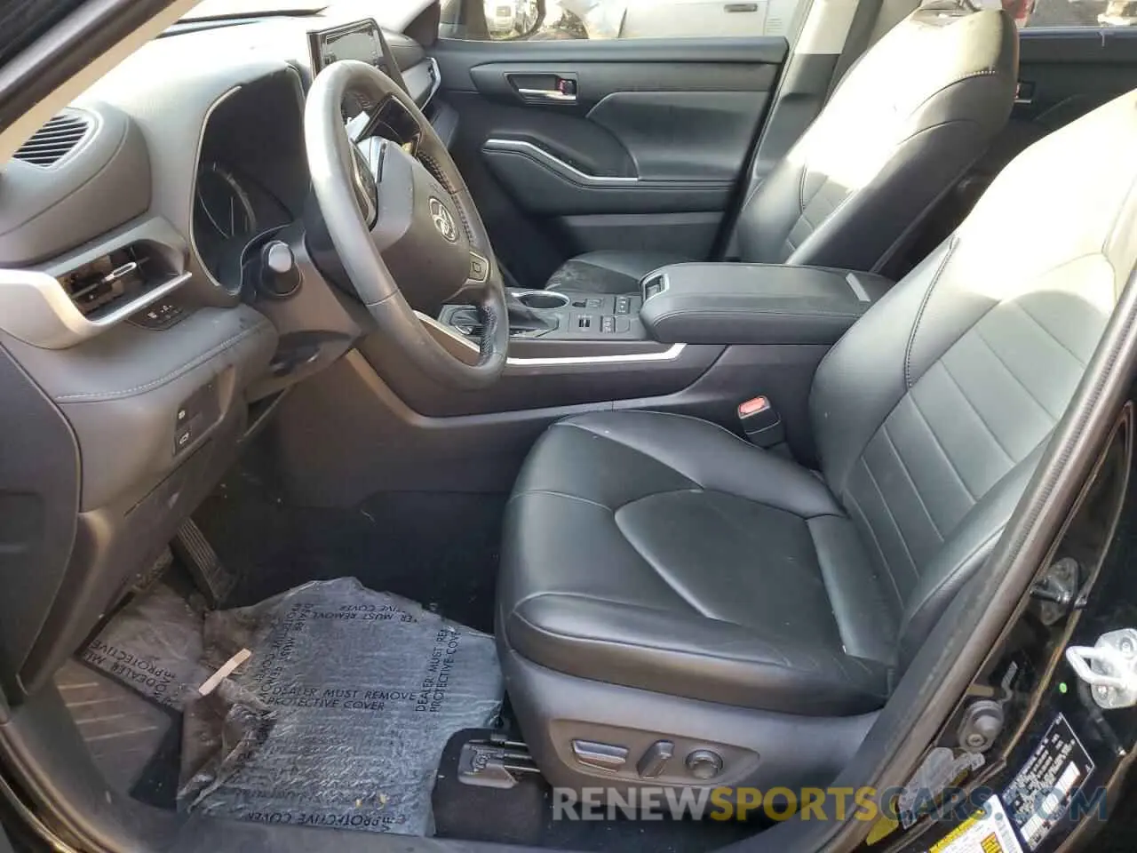 7 fotografías del automóvil dañado 5TDGZRBH9MS528862 TOYOTA HIGHLANDER 2021