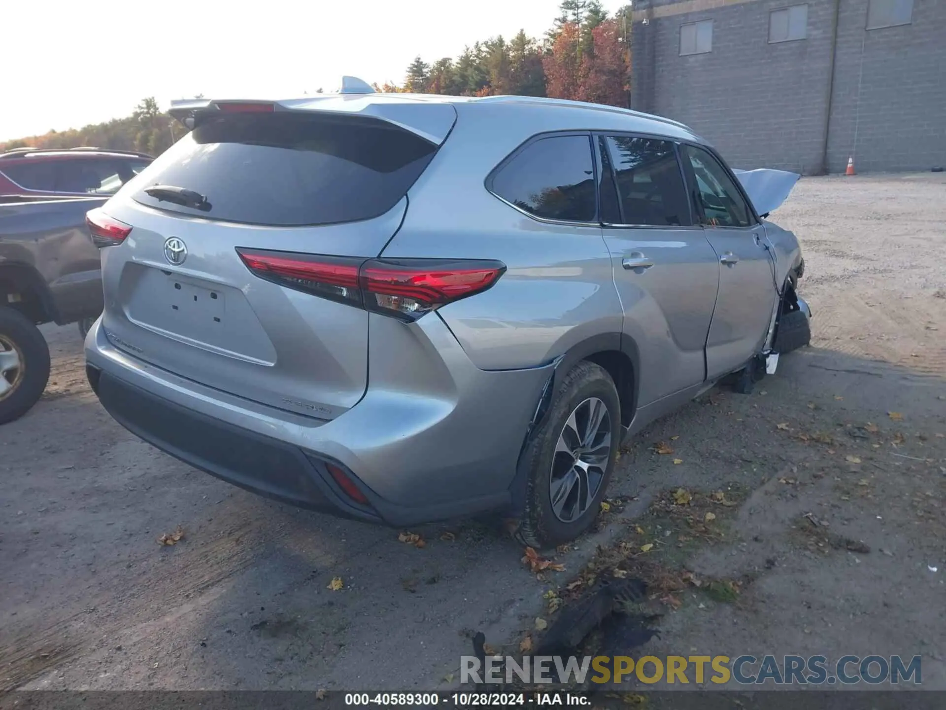 4 fotografías del automóvil dañado 5TDGZRBH9MS538775 TOYOTA HIGHLANDER 2021