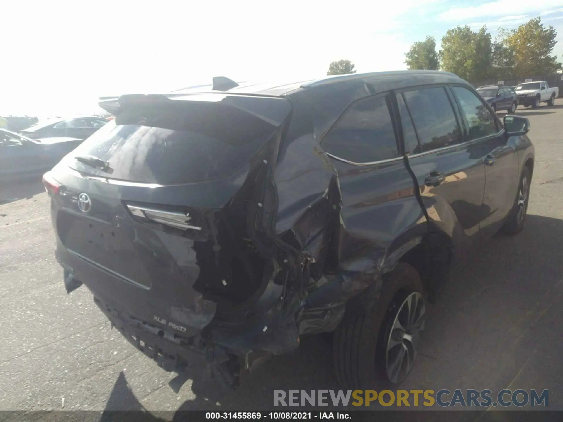 6 fotografías del automóvil dañado 5TDGZRBHXMS070541 TOYOTA HIGHLANDER 2021