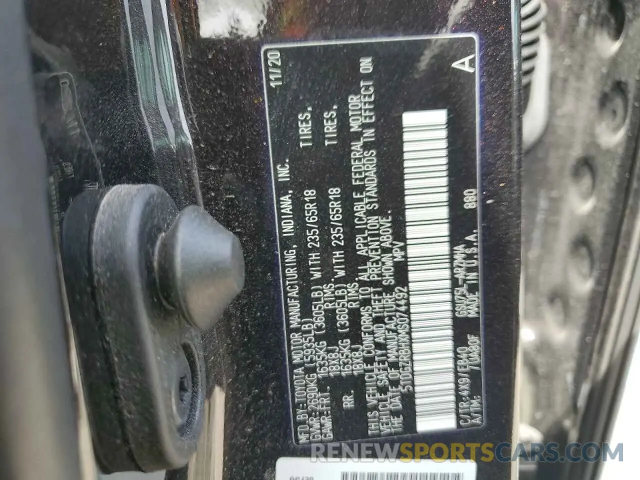 13 fotografías del automóvil dañado 5TDGZRBHXMS074492 TOYOTA HIGHLANDER 2021