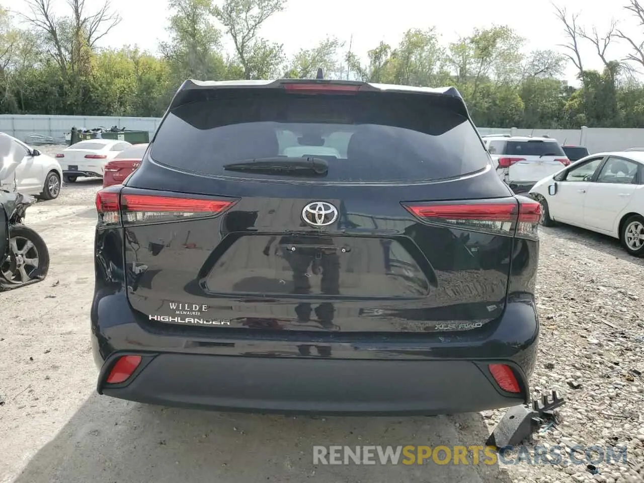 6 fotografías del automóvil dañado 5TDGZRBHXMS074492 TOYOTA HIGHLANDER 2021