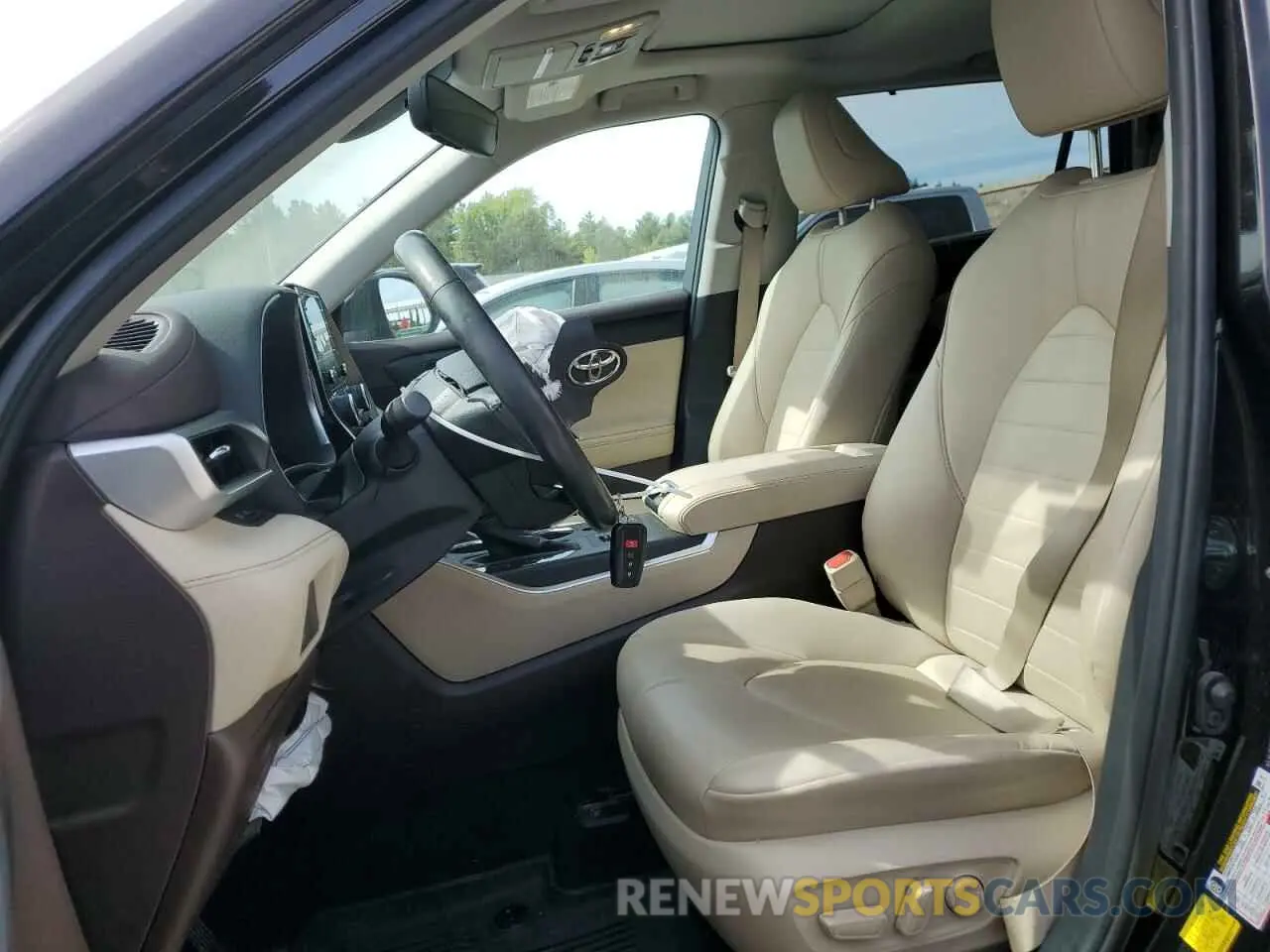 7 fotografías del automóvil dañado 5TDGZRBHXMS074492 TOYOTA HIGHLANDER 2021