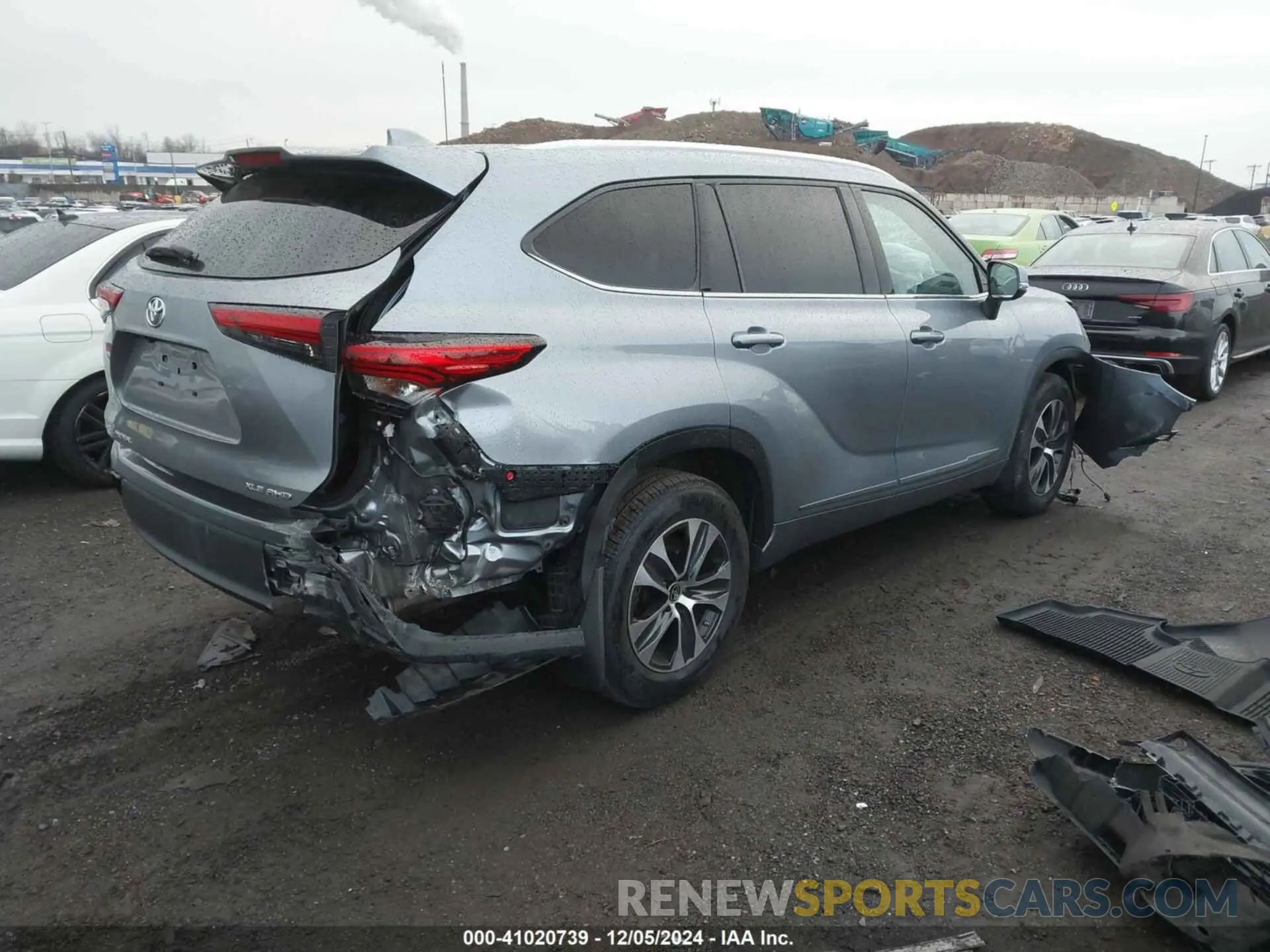 4 fotografías del automóvil dañado 5TDGZRBHXMS095794 TOYOTA HIGHLANDER 2021