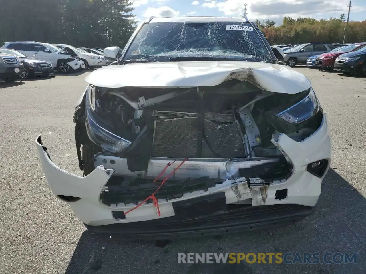 5 fotografías del automóvil dañado 5TDGZRBHXMS102226 TOYOTA HIGHLANDER 2021