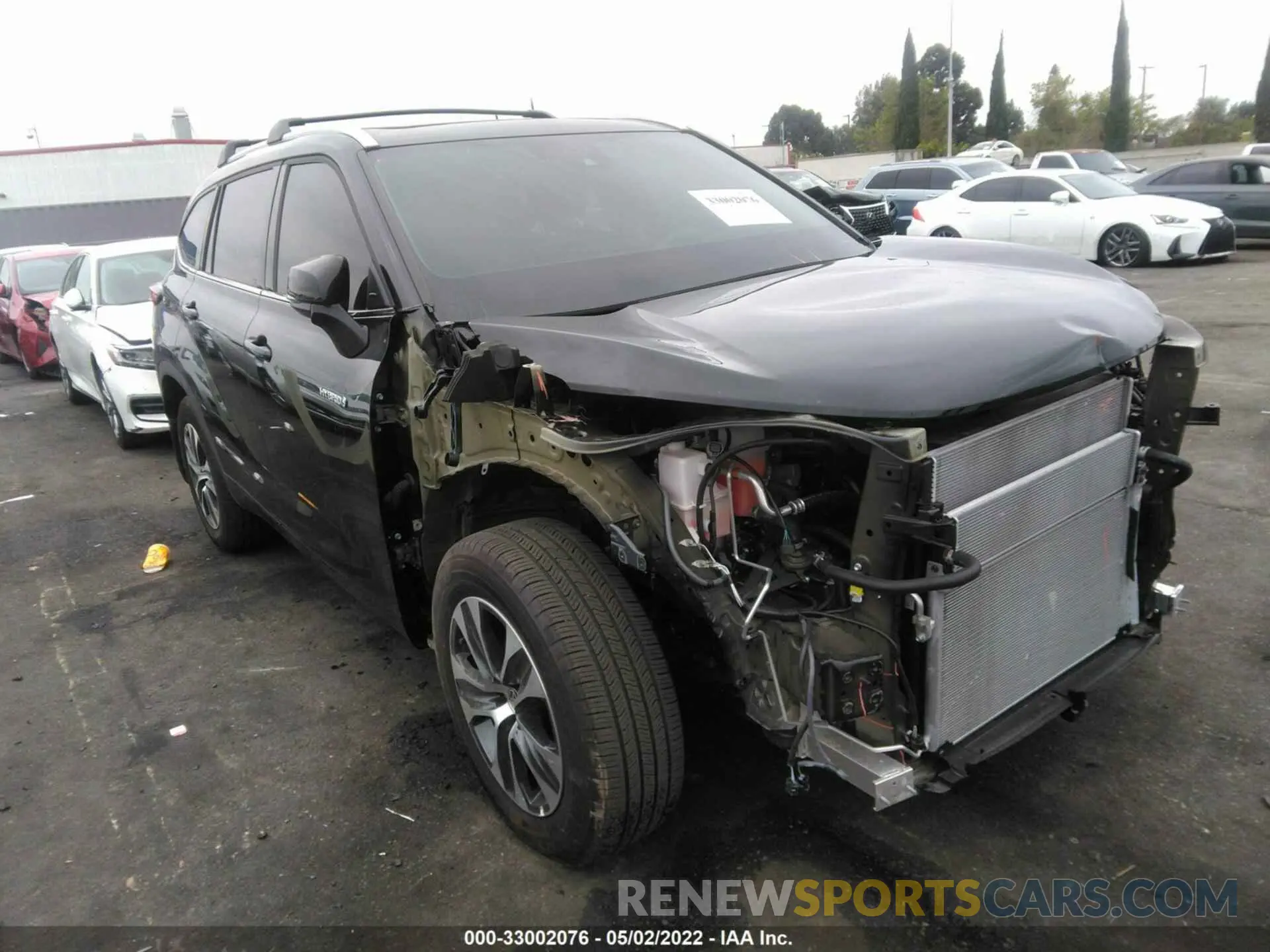 1 fotografías del automóvil dañado 5TDHARAH2MS507834 TOYOTA HIGHLANDER 2021