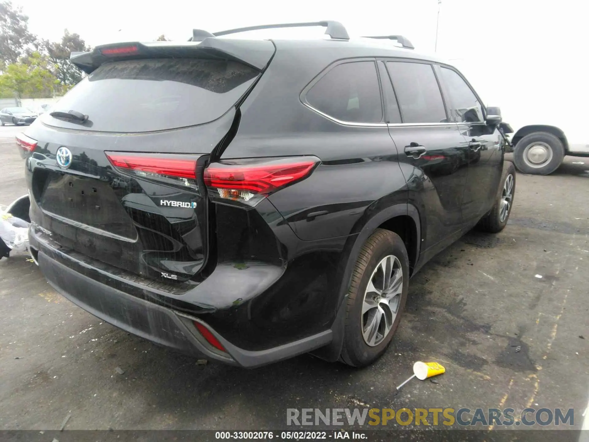 4 fotografías del automóvil dañado 5TDHARAH2MS507834 TOYOTA HIGHLANDER 2021