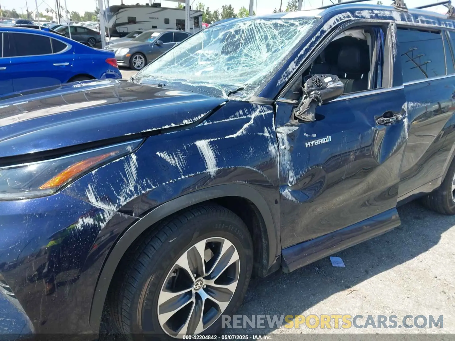 6 fotografías del automóvil dañado 5TDHARAH9MS509001 TOYOTA HIGHLANDER 2021
