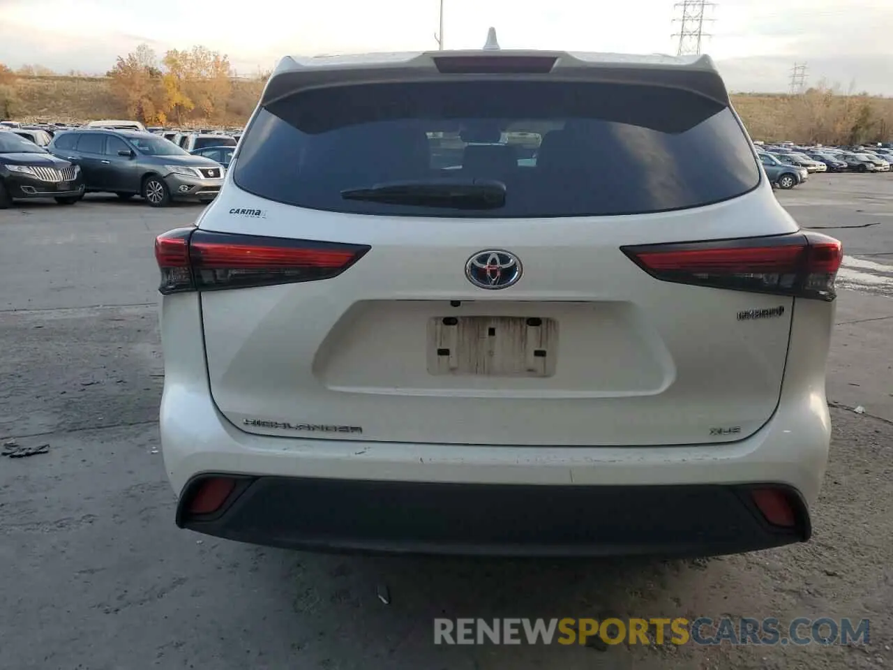 6 fotografías del automóvil dañado 5TDHBRCH1MS516244 TOYOTA HIGHLANDER 2021