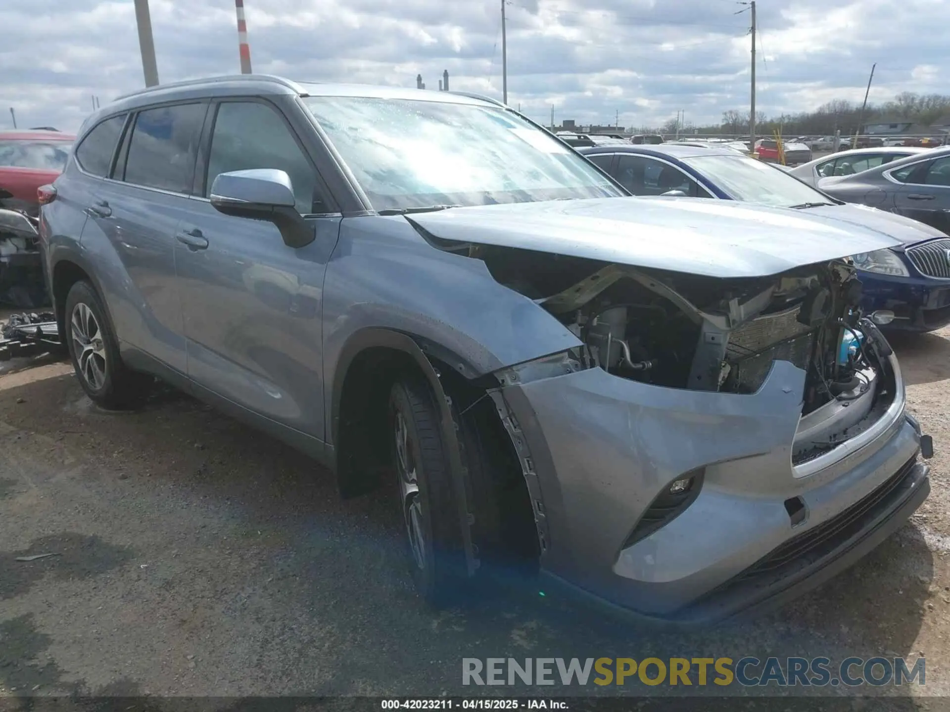1 fotografías del automóvil dañado 5TDHBRCH2MS029022 TOYOTA HIGHLANDER 2021